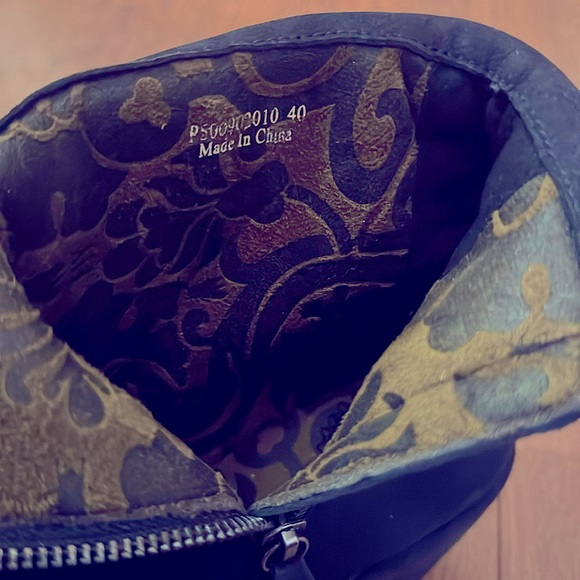 FLY London Nubuck Suede Leather Zip Mid Boots Yemi Black EU 40 / US 9.5 LIKE NEW - Picture 9 of 11